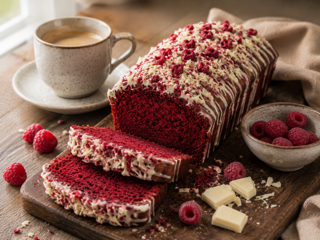 Red Velvet Cake met Frambozen & Witte Chocolade